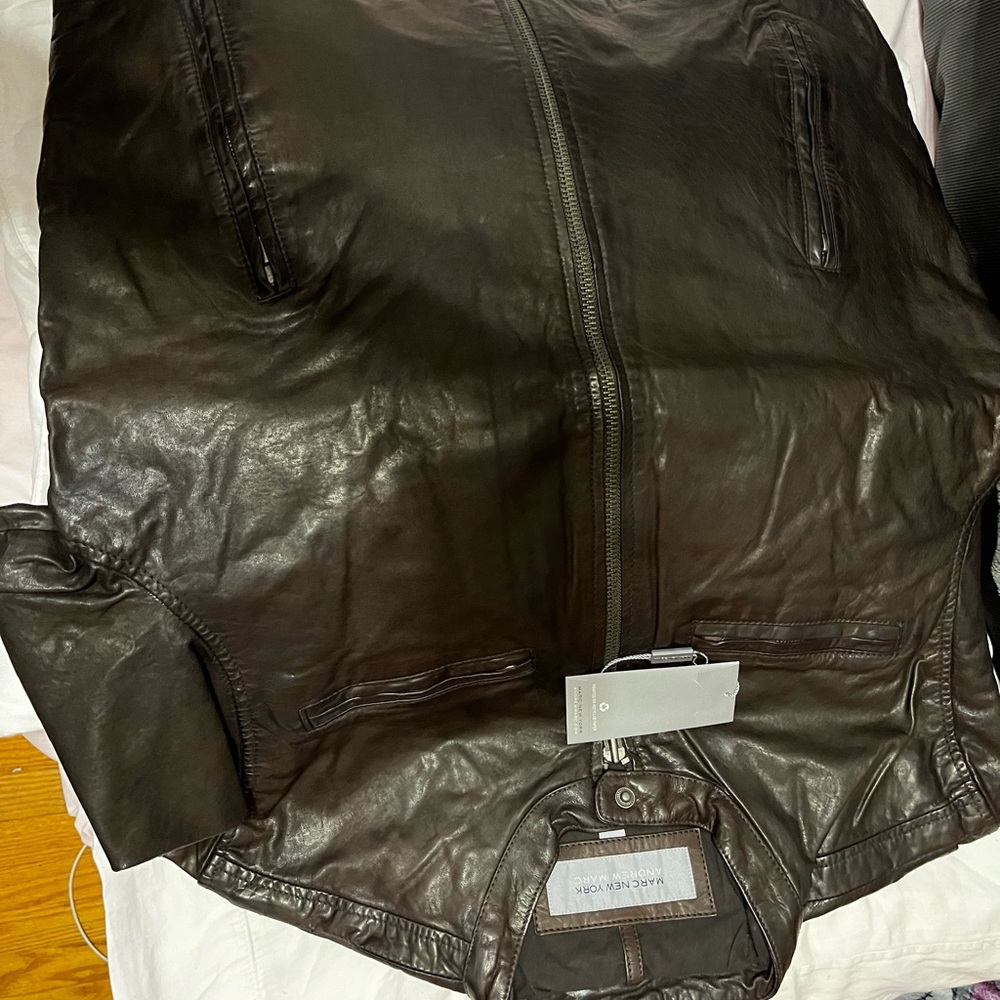 Andrew Marc Men Leather Jacket - Picture 6 of 16